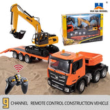 HUINA 1319 RC TRUCK AND EXCAVATOR WITH FLATBED TRAILER - RC Toy Sellers