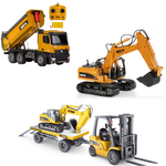 Dump Truck 1573, Excavator 1550, Forklift & Trailer 1577/78 HuIna Package - RC Toy Sellers
